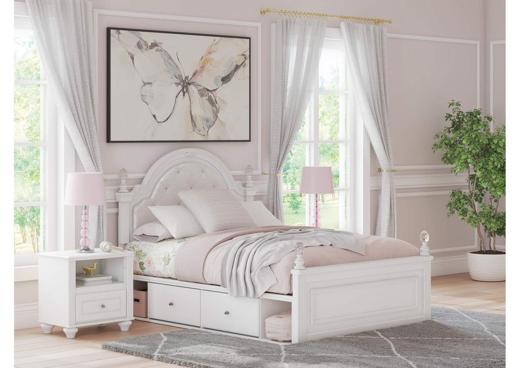 Maylilly Full Upholstered Panel Storage Bed, Dresser and Nightstand