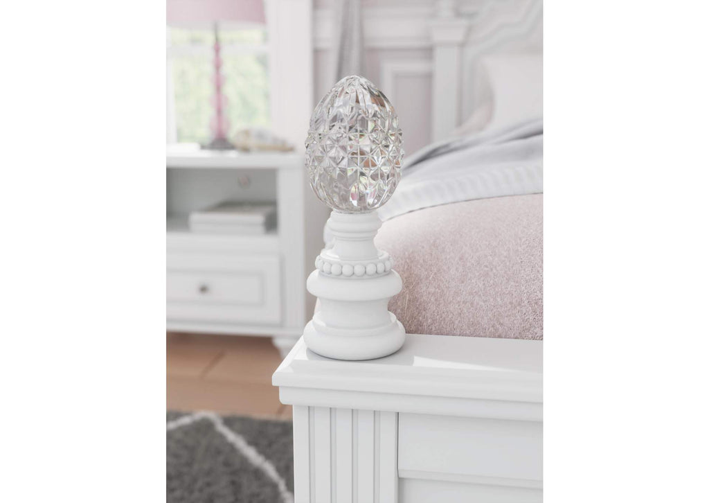 Maylilly Full Upholstered Panel Bed, Dresser and Chest detail