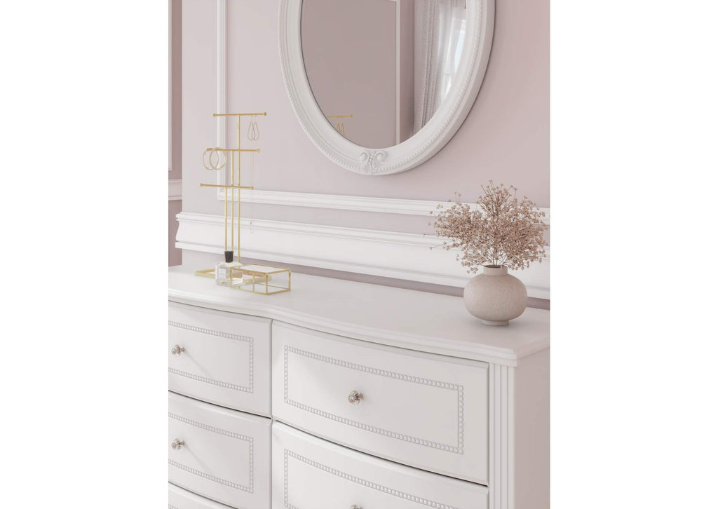 Maylilly Twin Upholstered Panel Storage Bed, Dresser and Nightstand detail