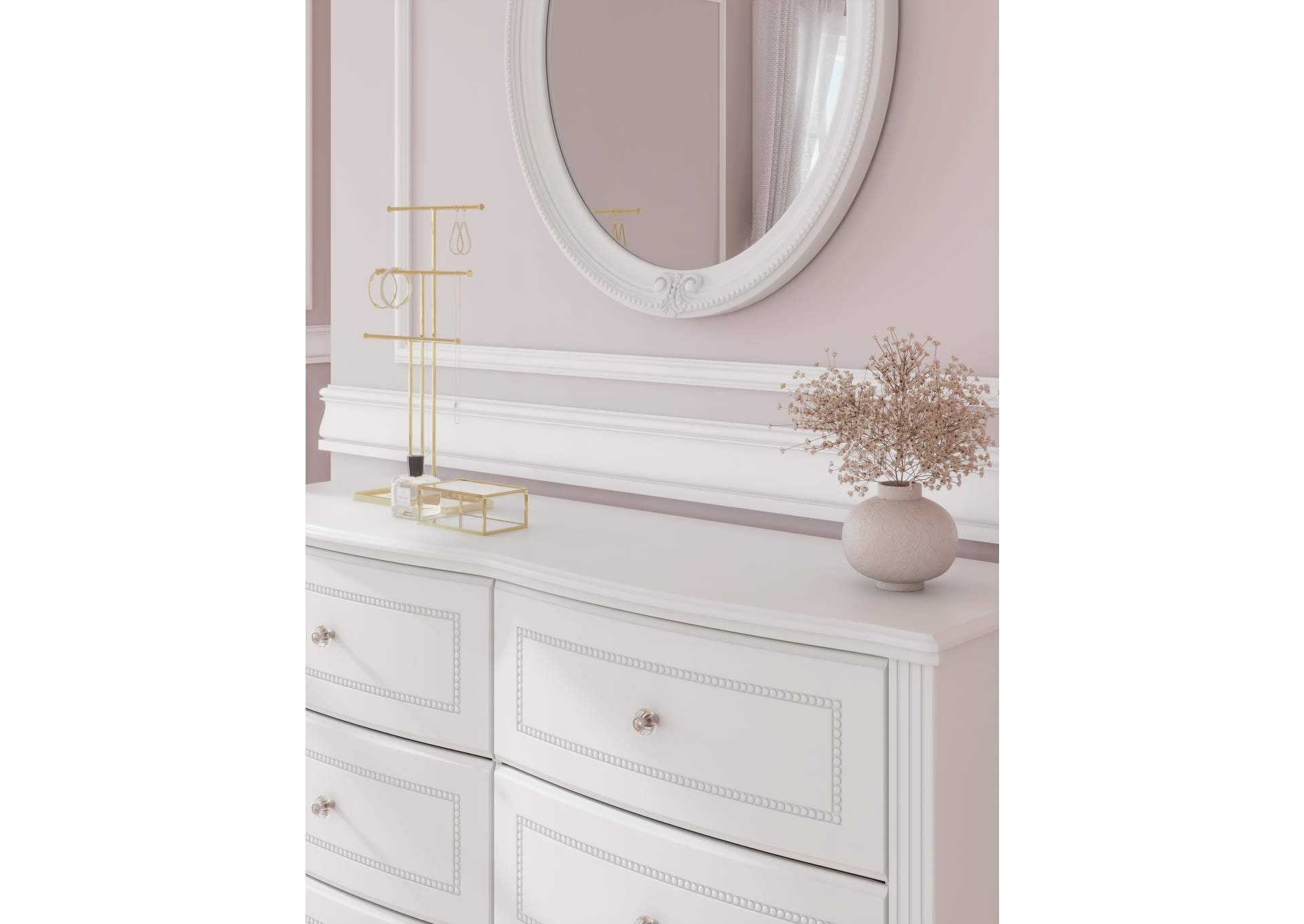 Maylilly Full Upholstered Panel Storage Bed and Dresser detail