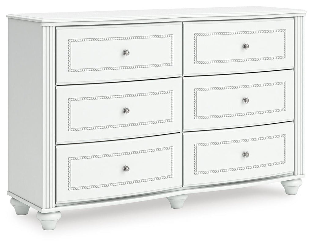 Kozlani Dresser in White, angle view