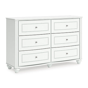Kozlani Dresser in White, angle view