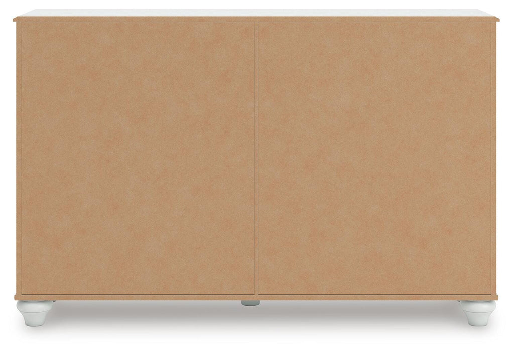 Kozlani Dresser in White, back view