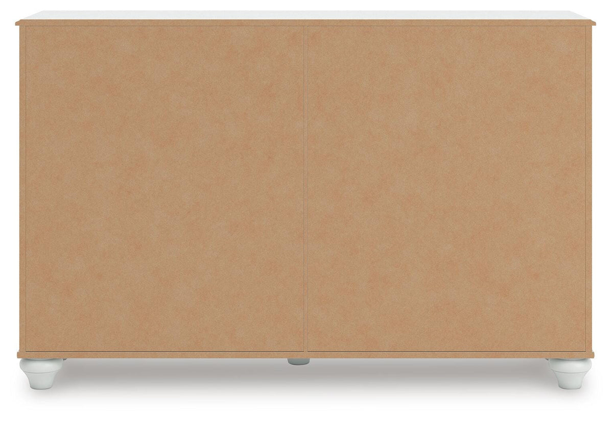 Kozlani Dresser in White, back view