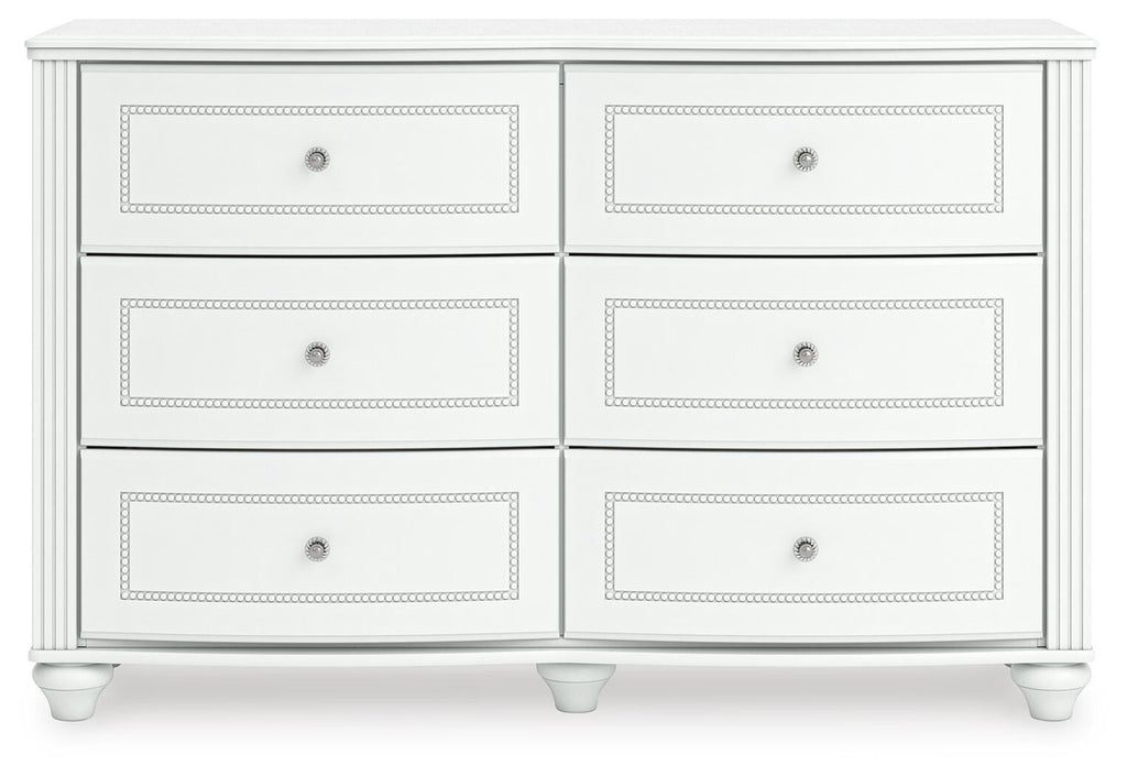 Kozlani Dresser in White, front view