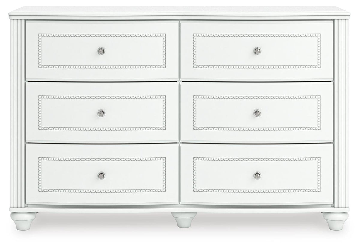 Kozlani Dresser in White, front view