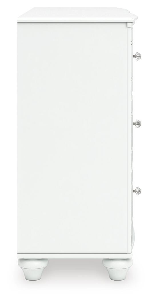 Kozlani Dresser in White, side view