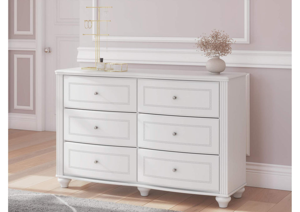 Maylilly Twin Upholstered Panel Storage Bed, Dresser and Chest