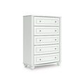 Kozlani Chest of Drawers in White, angle view