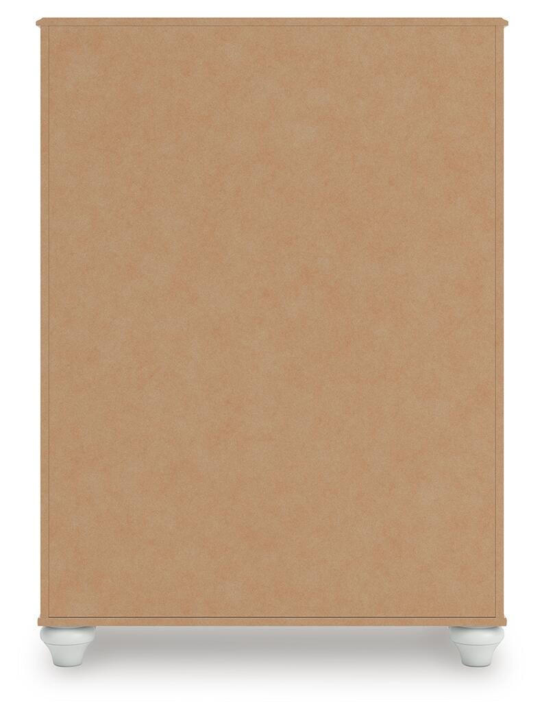 Kozlani Chest of Drawers in White, back view