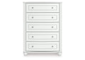Maylilly Full Upholstered Panel Storage Bed, Dresser and Chest