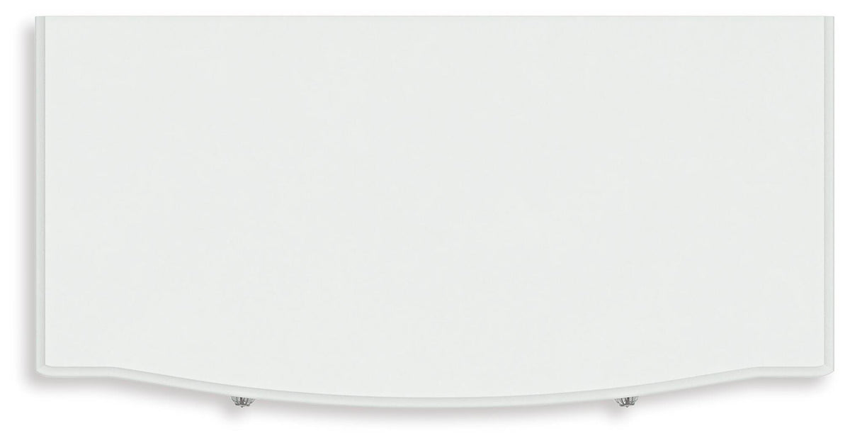 Kozlani Chest of Drawers in White, top view
