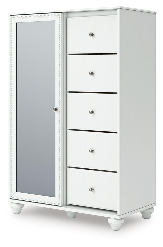 Kozlani Dressing Chest in White, angle view