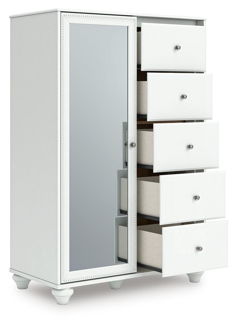 Kozlani Dressing Chest in White, open view