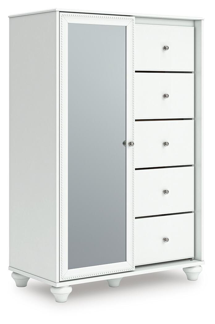 Kozlani Dressing Chest in White, angle view