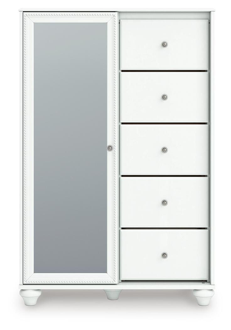 Kozlani Dressing Chest in White, front view