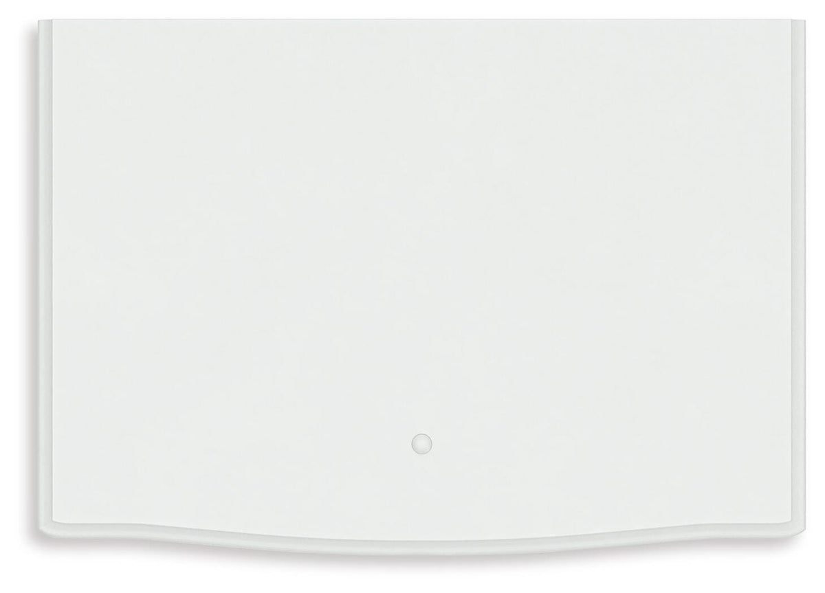 Kozlani Nightstand in White, top view