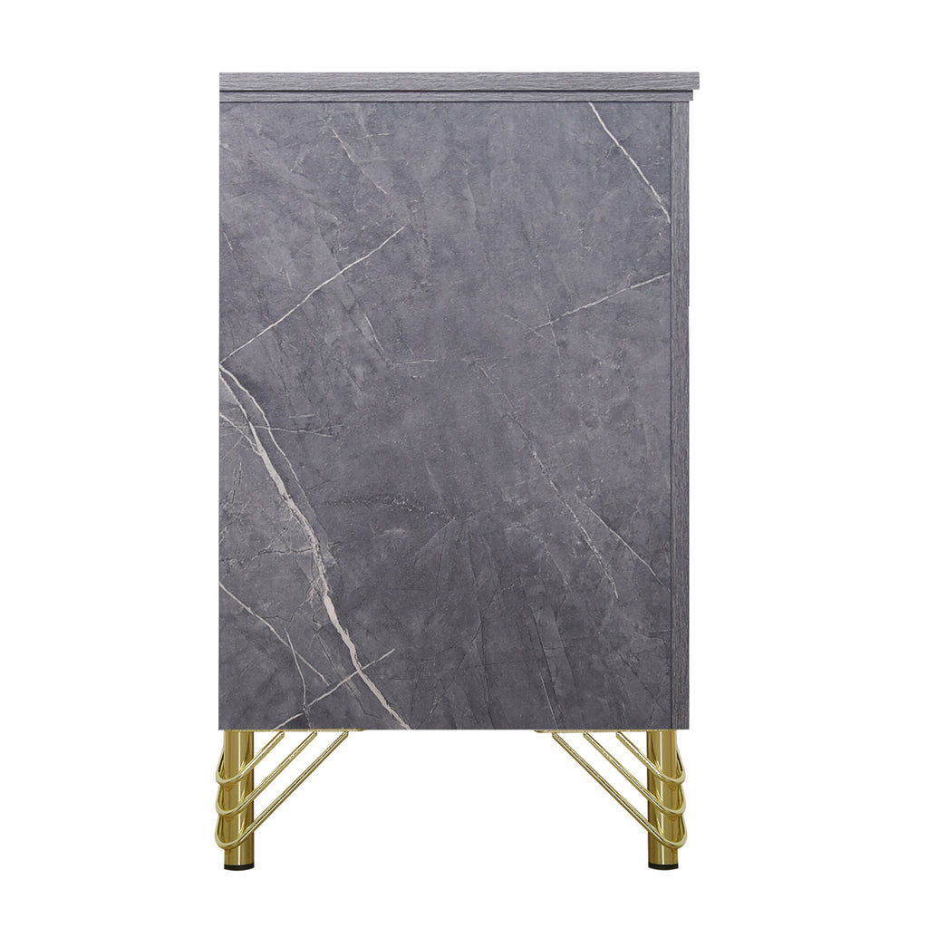 Symmetry 2 Drawer Nightstand-Charcoal