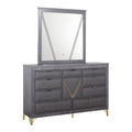 Symmetry Lighted Mirror-Charcoal