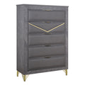 Symmetry 5 Drawer Chest-Charcoal