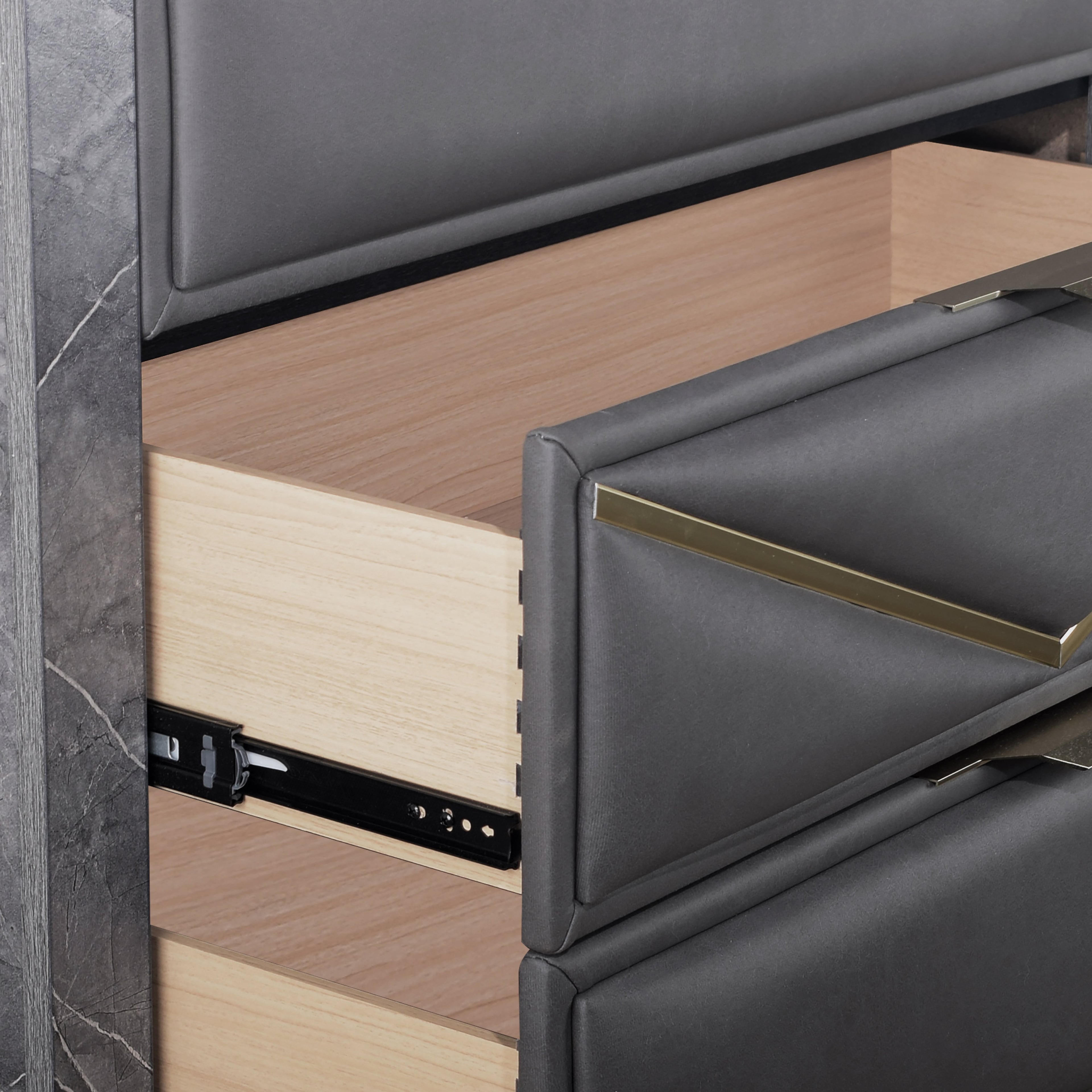 Symmetry 5 Drawer Chest-Charcoal