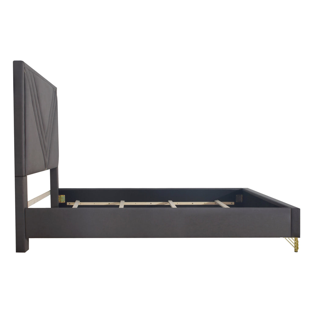 Symmetry Cal King Bed - Charcoal