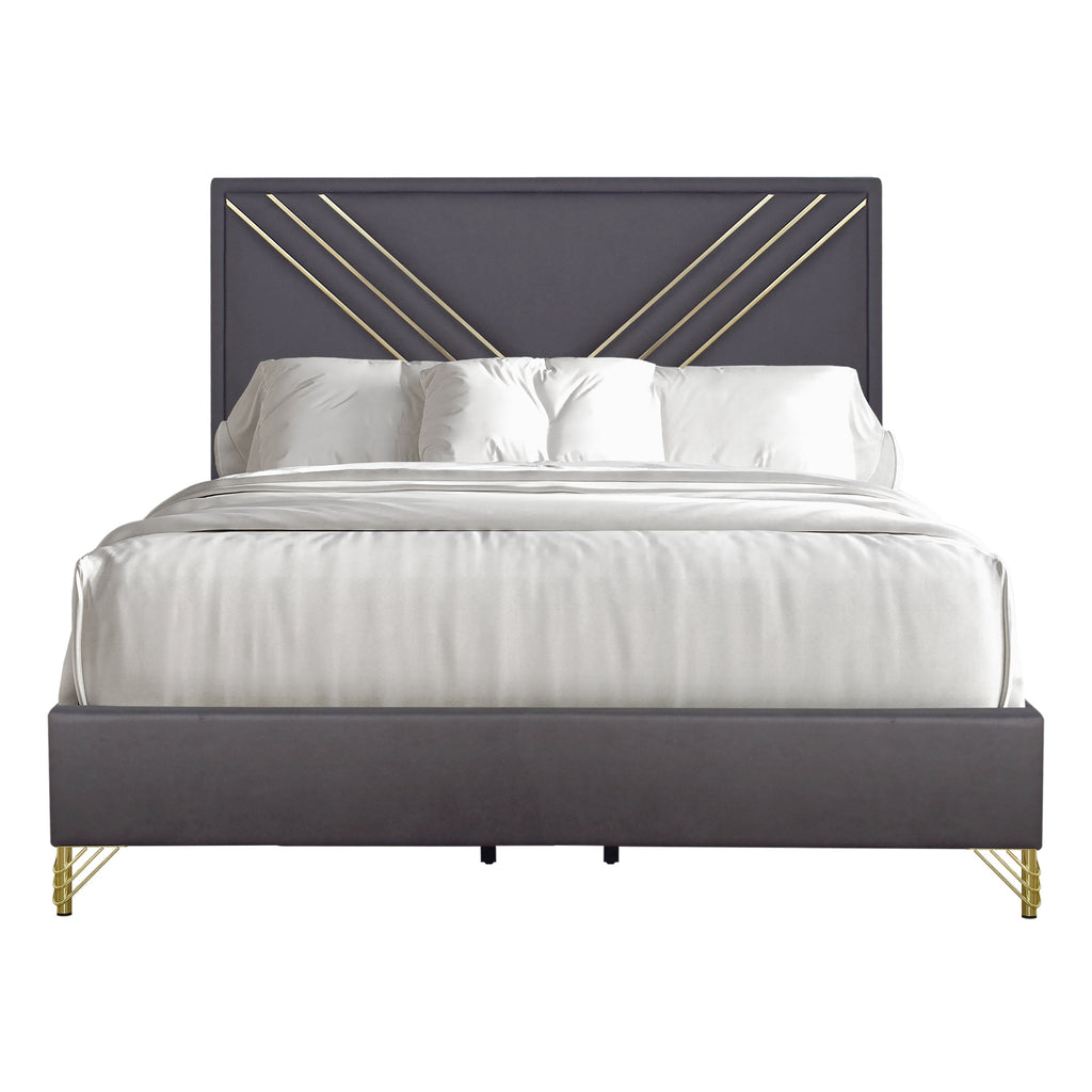 Symmetry Cal King Bed - Charcoal