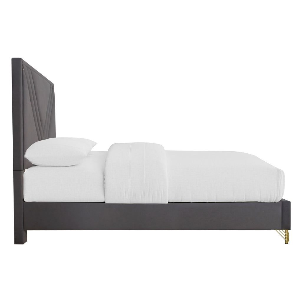 Symmetry Cal King Bed - Charcoal