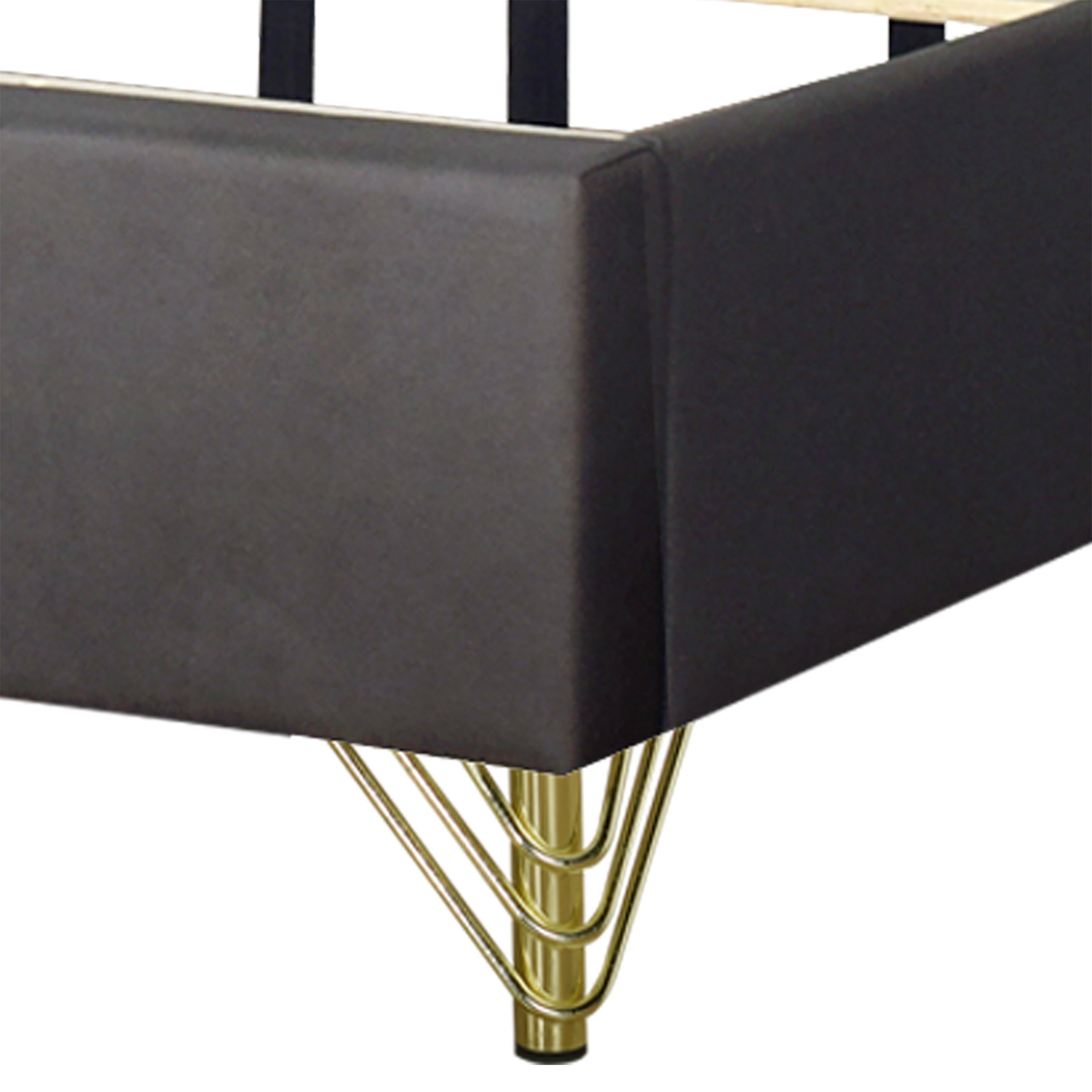 Symmetry Queen Bed - Charcoal