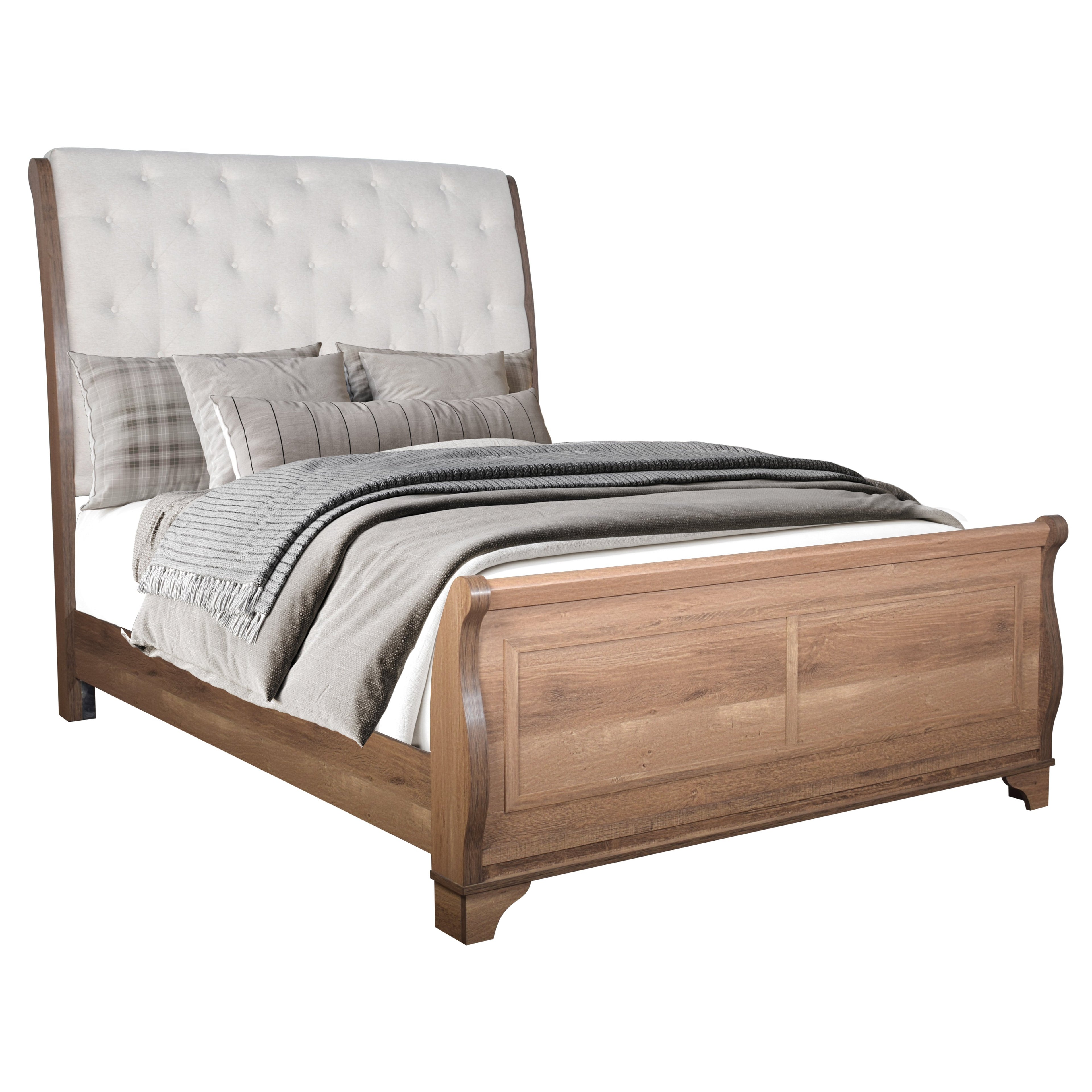 Coventry Hall Hb, Fb King Bed - Pecan