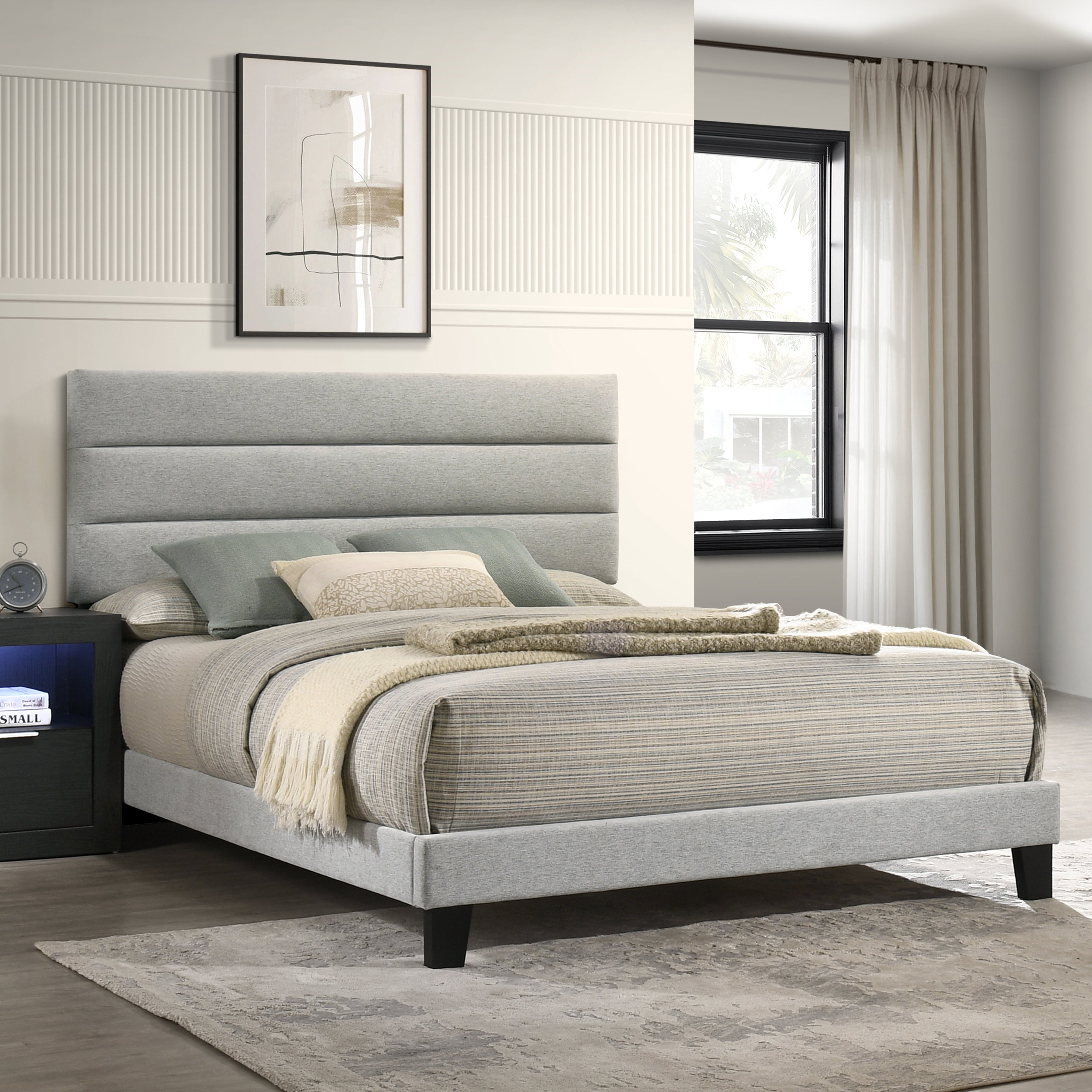 Asher Hb, Fb King Bed - Smoke