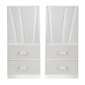 Europa Nightstand Panels, Set Of 2 - White