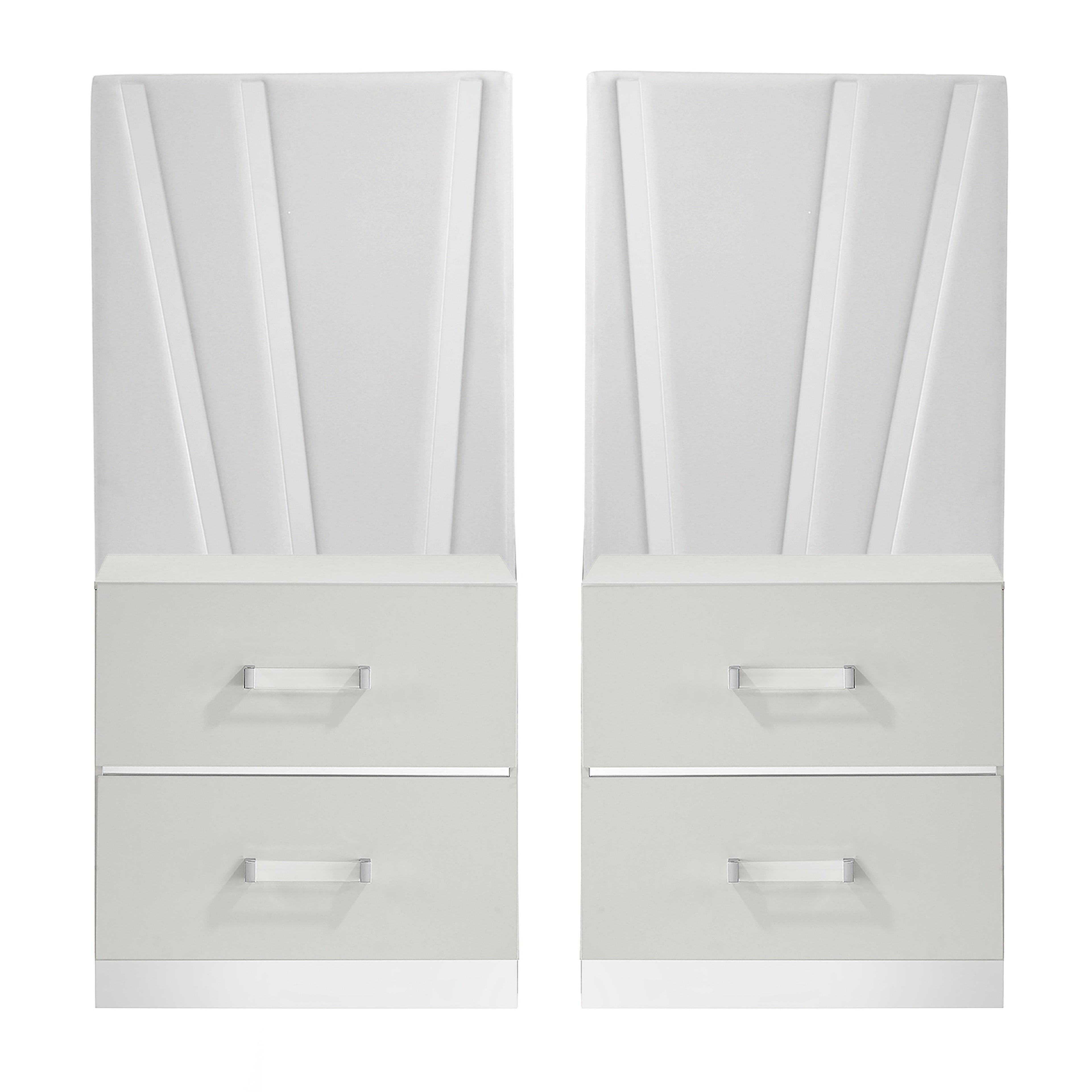 Europa Nightstand Panels, Set Of 2 - White
