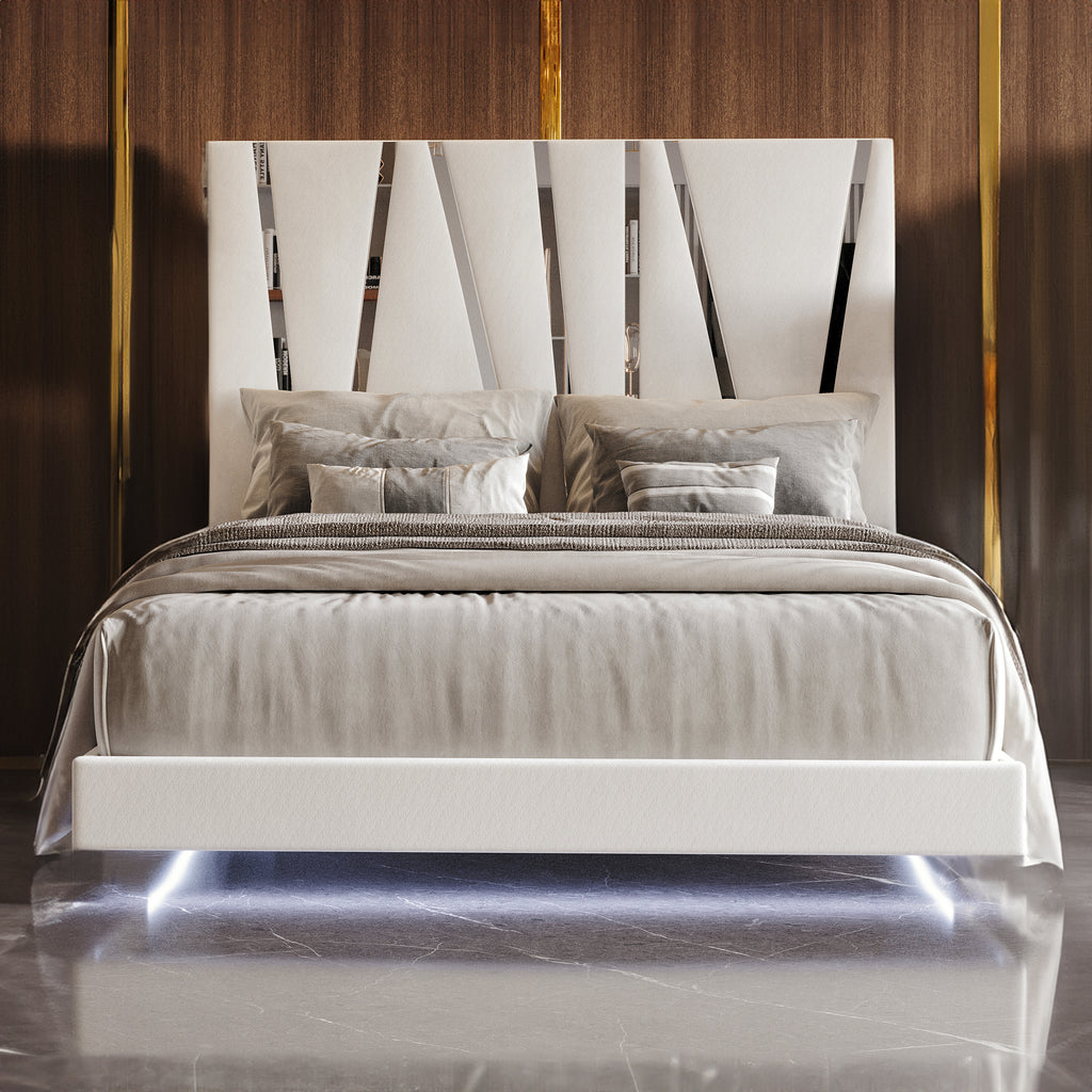 Europa King Bed - White