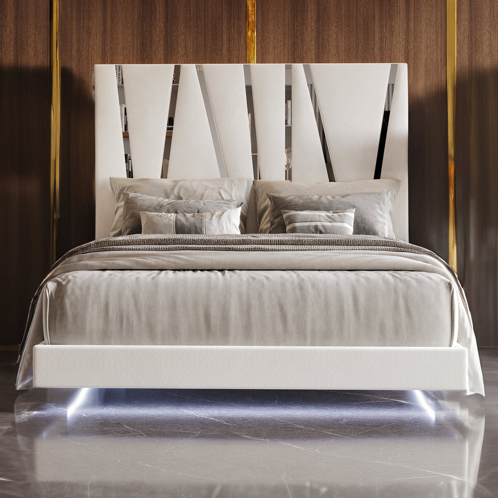 Europa Queen Bed - White