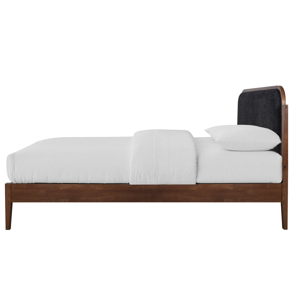 Hawthorne 5/0 Queen Charcoal Upholstered Platform Headboard-W