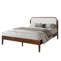Hawthorne 5/0 Queen White Upholstered Platform Headboard-Waln