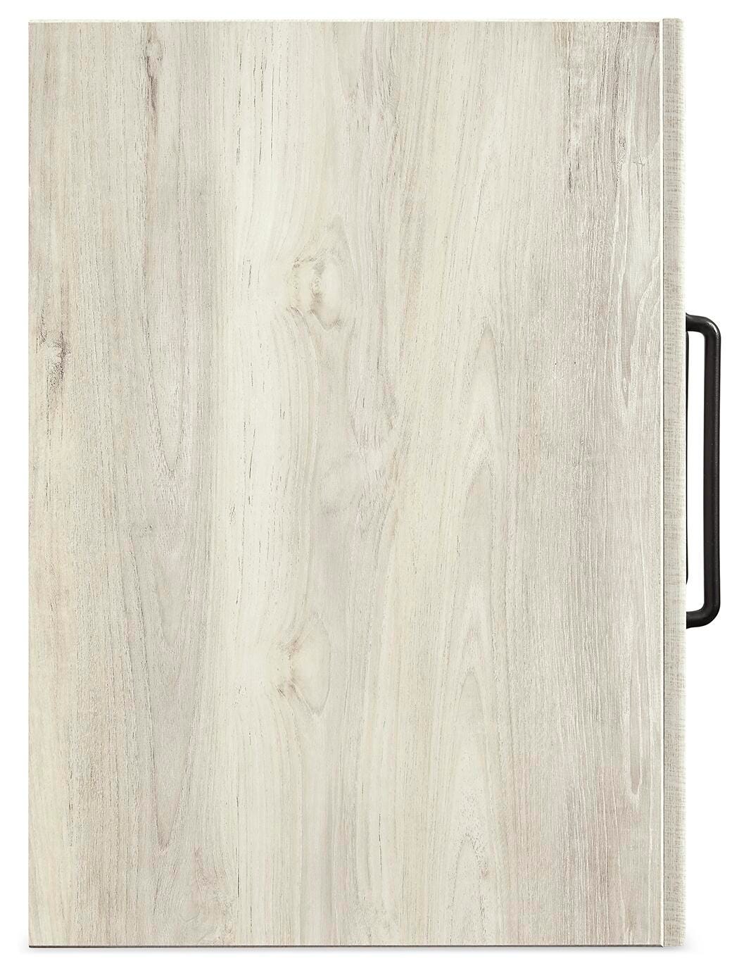 Cambeck Narrow Chest of Drawers in Whitewash, top view