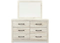 Cambeck Twin Panel Headboard Bed with Mirrored Dresser