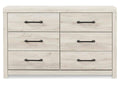 Cambeck Full Panel Bed with 4 Storage Drawers with Dresser