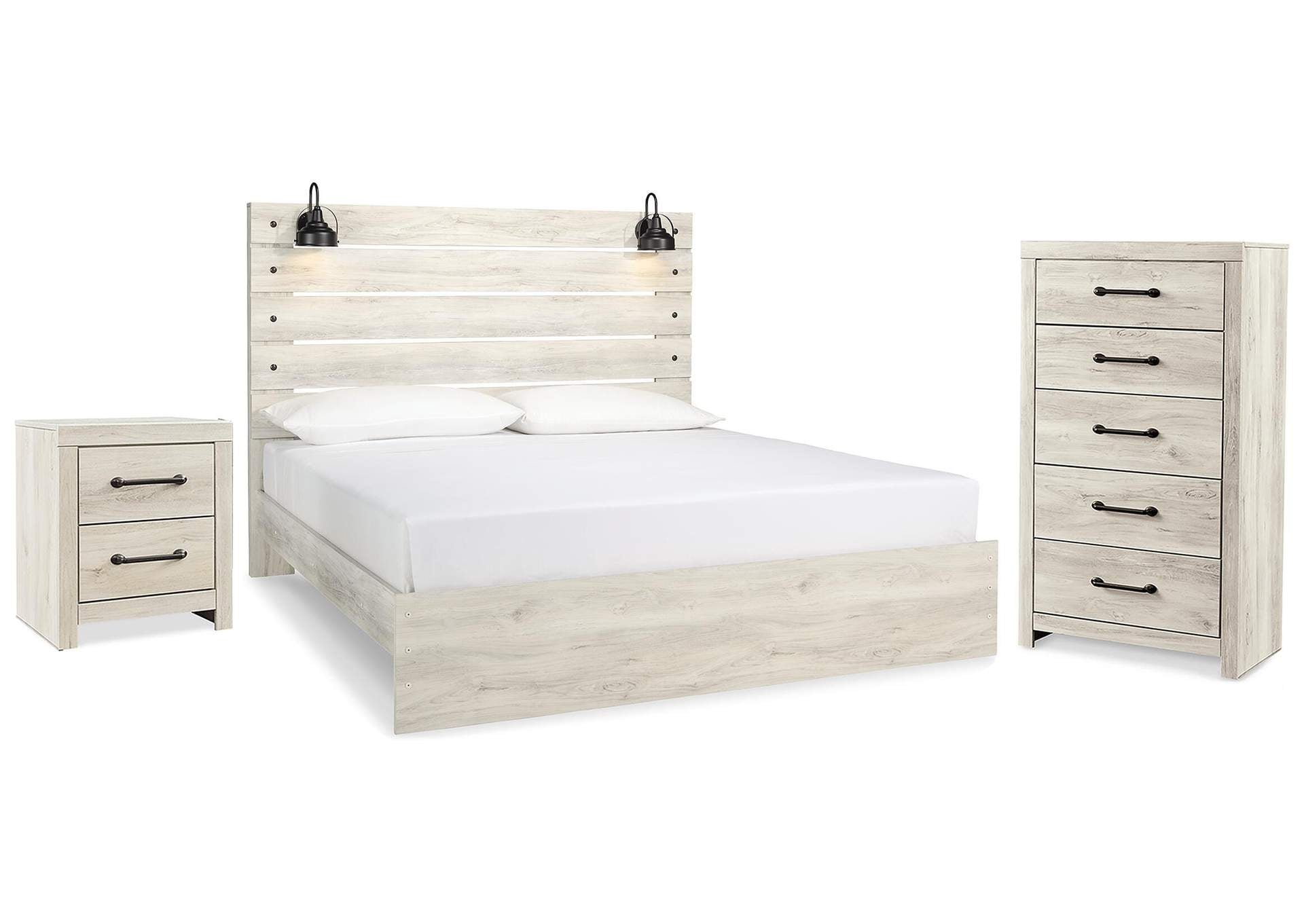 Cambeck King Panel Bed with Chest and Nightstand