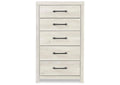 Cambeck Twin Panel Bed with 4 Storage Drawers with Mirrored Dresser and Chest