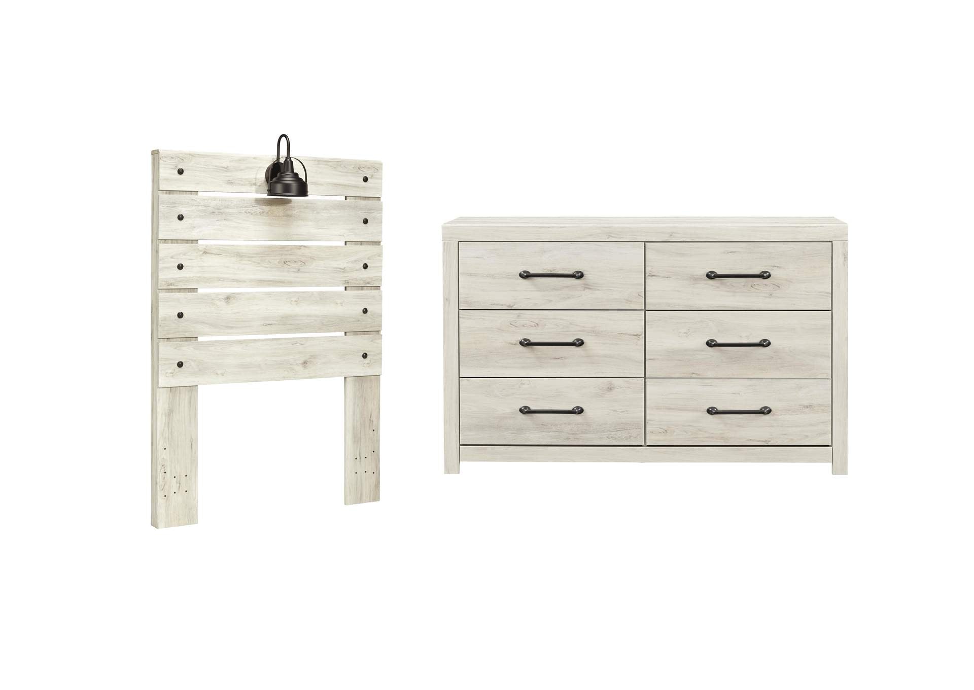Cambeck Twin Panel Headboard Bed with Dresser