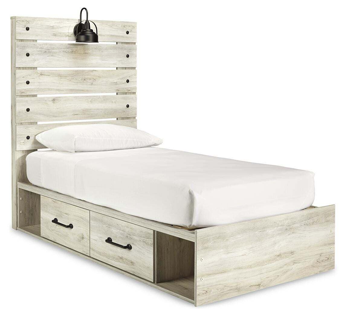 Cambeck Twin Panel Bed with 4 Storage Drawers - image 3