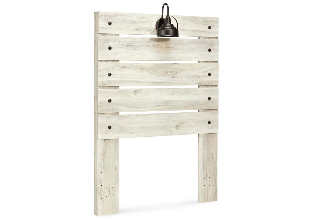 Cambeck Twin Panel Headboard Bed with Mirrored Dresser and 2 Nightstands