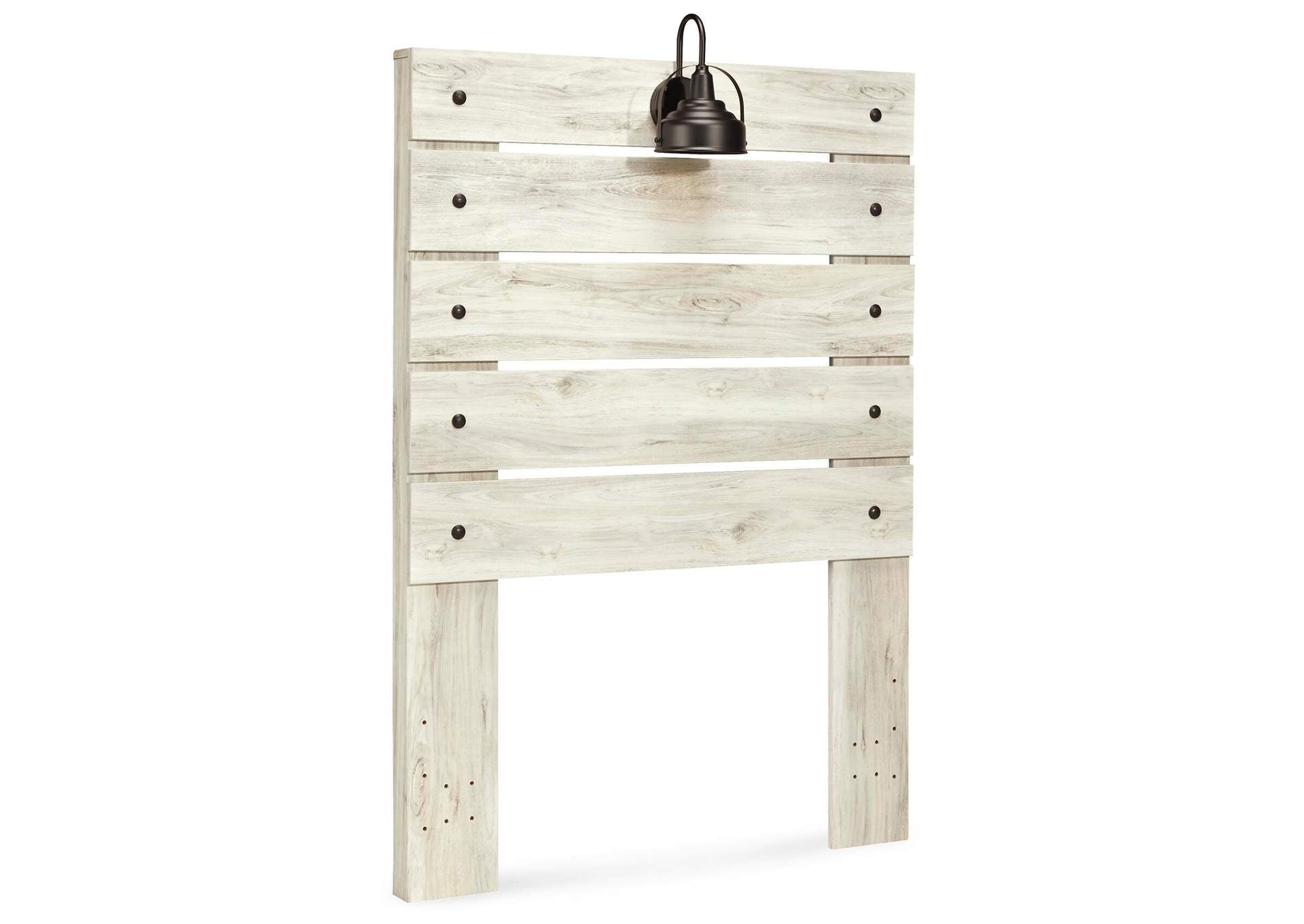 Cambeck Twin Panel Headboard Bed with Mirrored Dresser, Chest and Nightstand