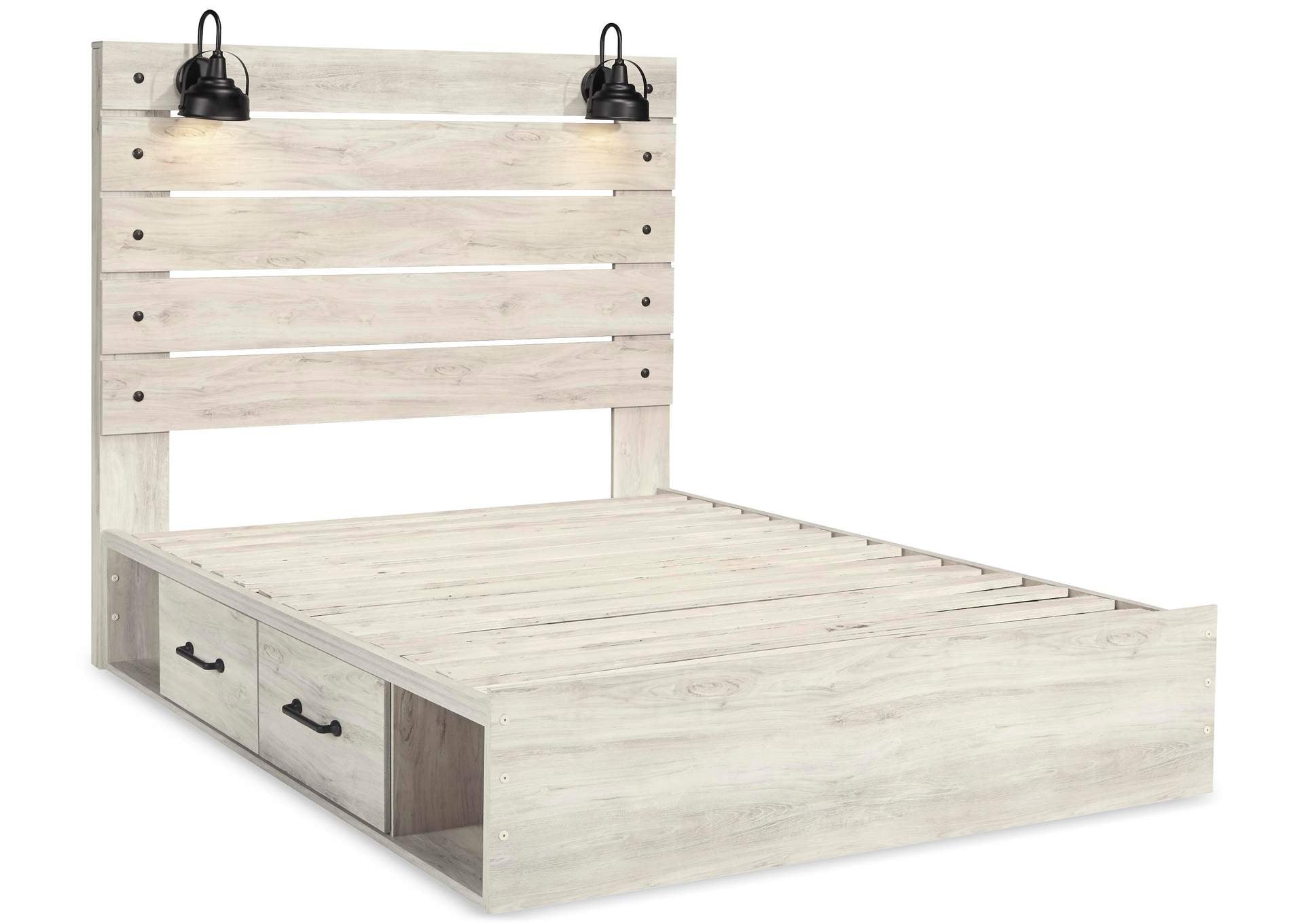 Cambeck Queen Panel Bed with 2 Storage Drawers with Dresser