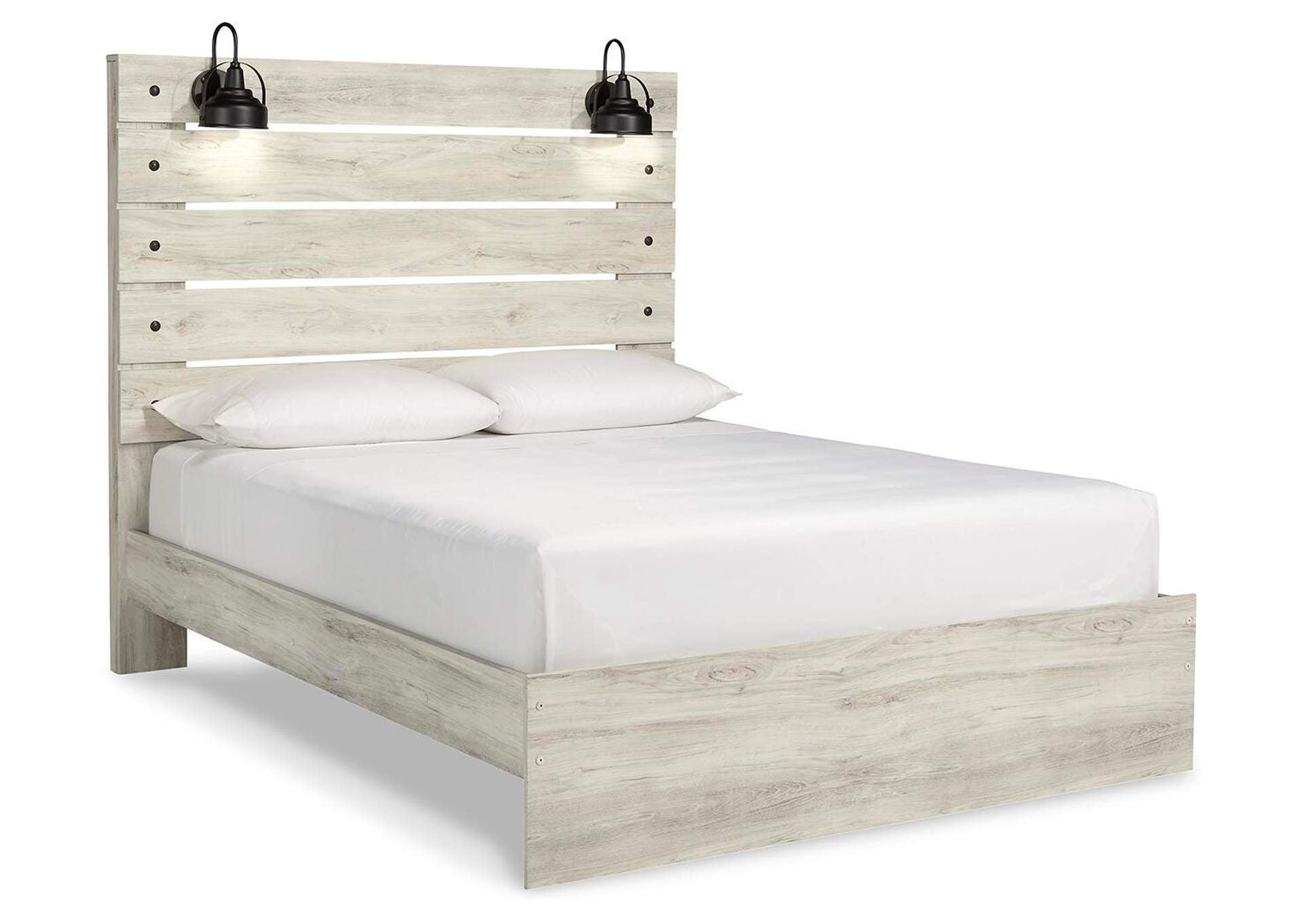 Cambeck Queen Panel Bed with Mirrored Dresser, Chest and Nightstand angled view
