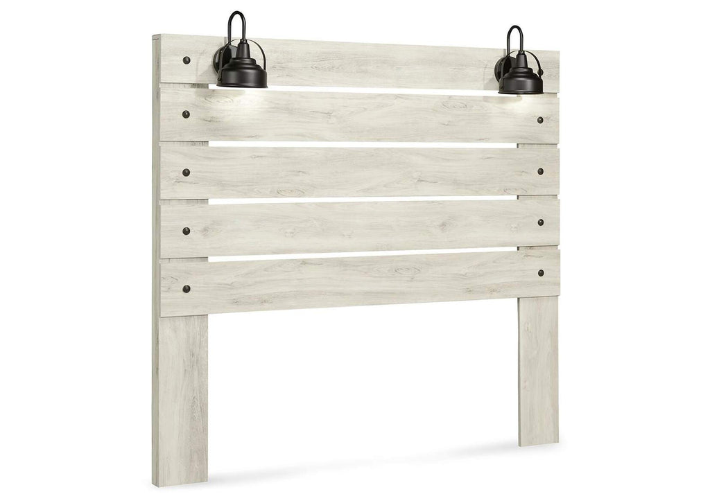 Cambeck Queen Panel Headboard Bed with Mirrored Dresser, Chest and Nightstand