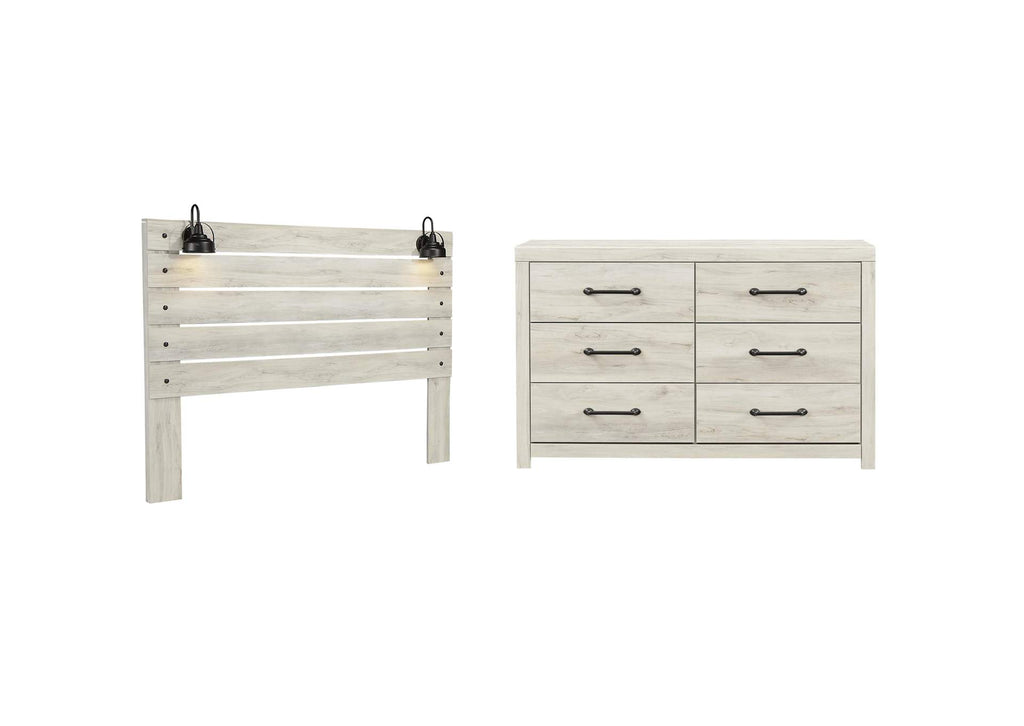Cambeck King Panel Headboard Bed with Dresser